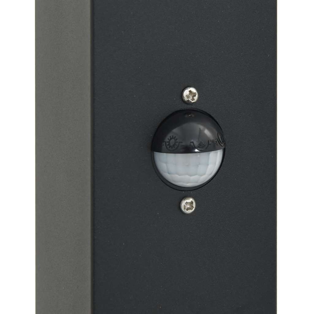 vidaXL Bollard Lights with Sensor 3 pcs 80 cm Black IP44