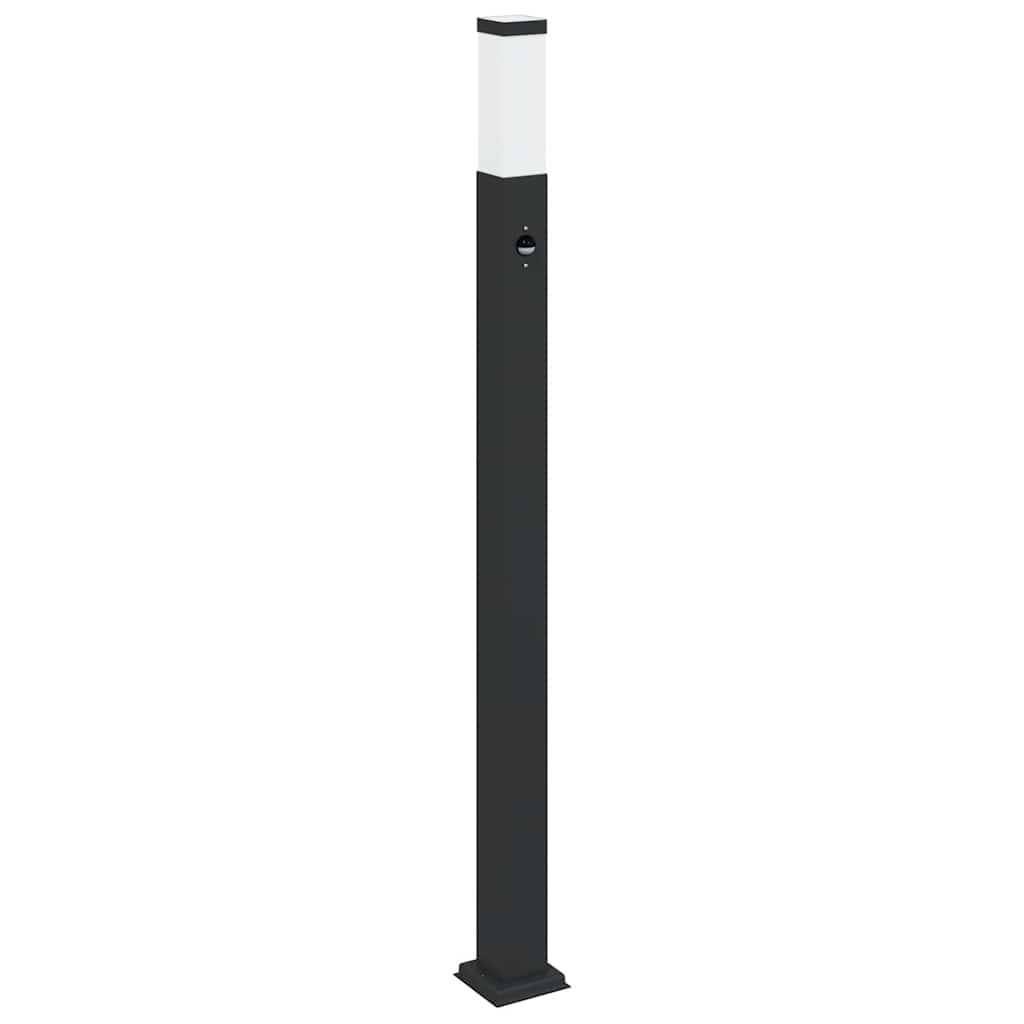 vidaXL Bollard Light with Sensor 110 cm Black IP44