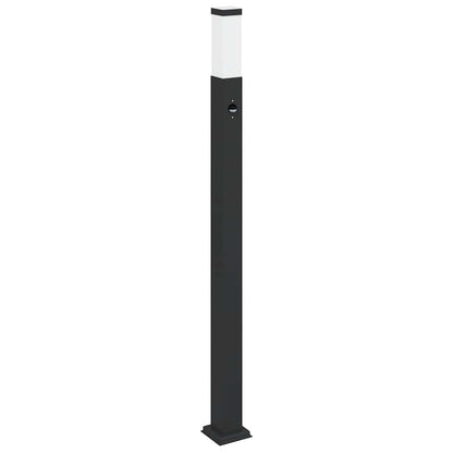 vidaXL Bollard Light with Sensor 110 cm Black IP44