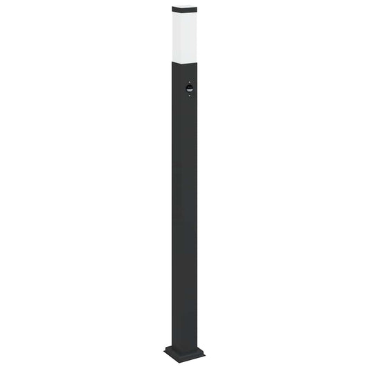 vidaXL Bollard Light with Sensor 110 cm Black IP44