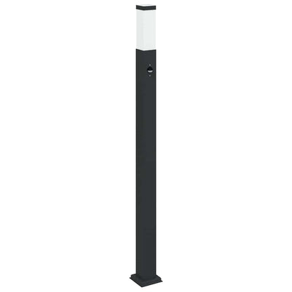 vidaXL Bollard Light with Sensor 110 cm Black IP44