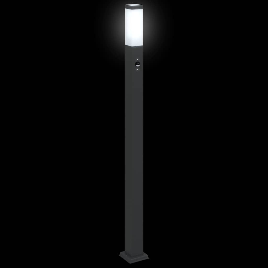 vidaXL Bollard Lights with Sensor 3 pcs 110 cm Black IP44