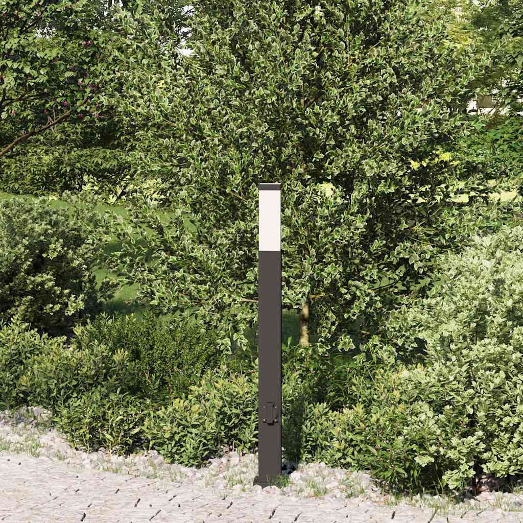 vidaXL Bollard Light with Outlet 80 cm Black IP44