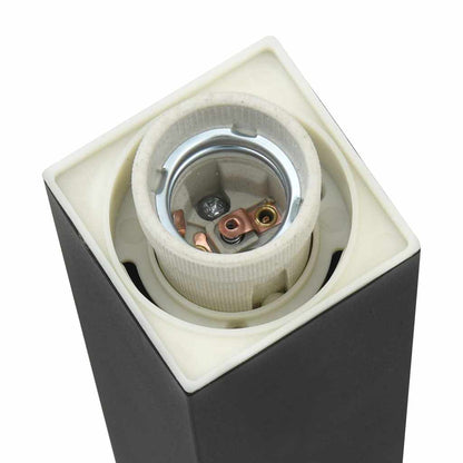 vidaXL Bollard Light with Outlet 80 cm Black IP44