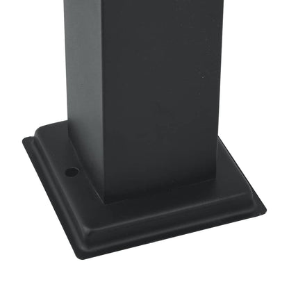 vidaXL Bollard Light with Outlet 80 cm Black IP44