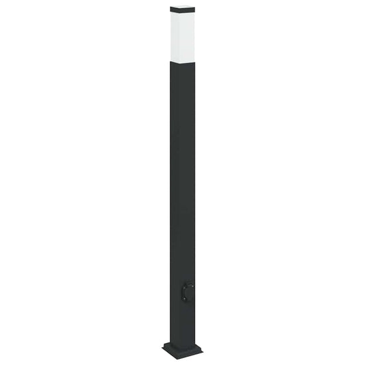 vidaXL Bollard Light with Outlet 110 cm Black IP44