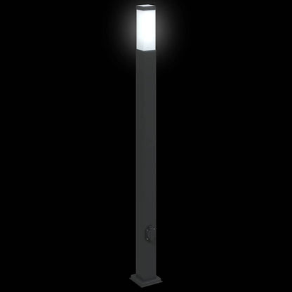 vidaXL Bollard Light with Outlet 110 cm Black IP44