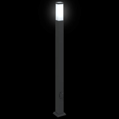 vidaXL Bollard Light with Outlet 110 cm Black IP44