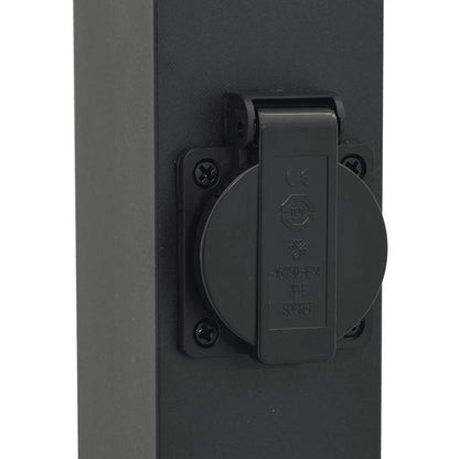 vidaXL Bollard Light with Outlet 110 cm Black IP44