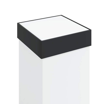 vidaXL Bollard Lights with Sensor&Outlet 3 pcs 50 cm Black IP44