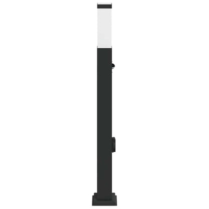 vidaXL Bollard Light with Sensor&Outlet 80 cm Black IP44
