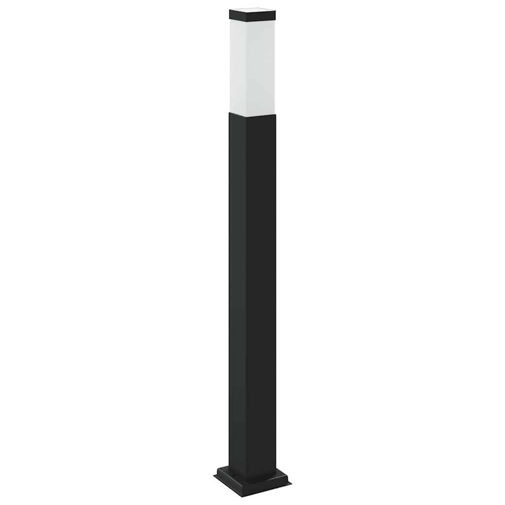 vidaXL Bollard Light with Sensor&Outlet 80 cm Black IP44