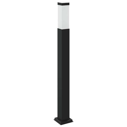 vidaXL Bollard Light with Sensor&Outlet 80 cm Black IP44