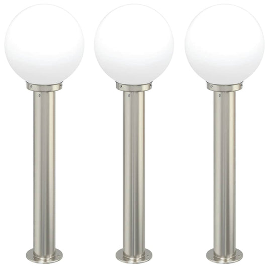 vidaXL Bollard Lights 3 pcs 80 cm Stainless Steel IP44