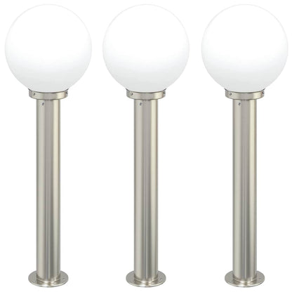 vidaXL Bollard Lights 3 pcs 80 cm Stainless Steel IP44