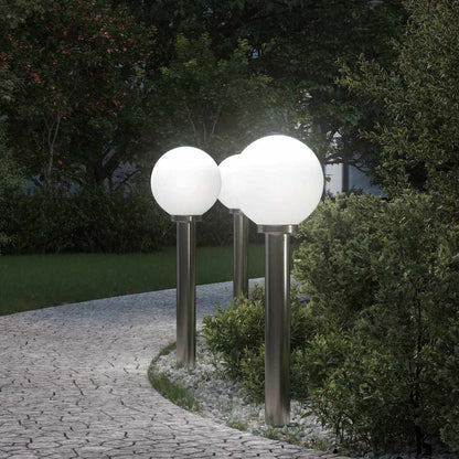 vidaXL Bollard Lights 3 pcs 80 cm Stainless Steel IP44