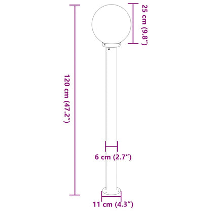 vidaXL Bollard Light 120 cm Stainless Steel IP44