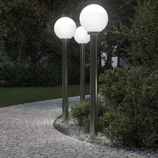 vidaXL Bollard Lights 3 pcs 120 cm Stainless Steel IP44