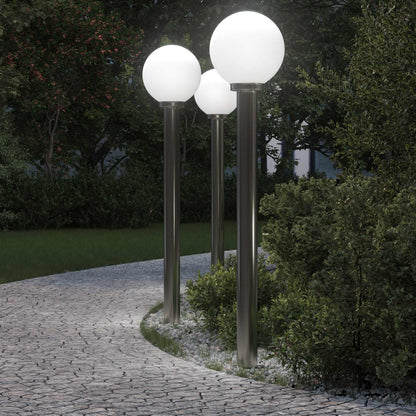 vidaXL Bollard Lights 3 pcs 120 cm Stainless Steel IP44