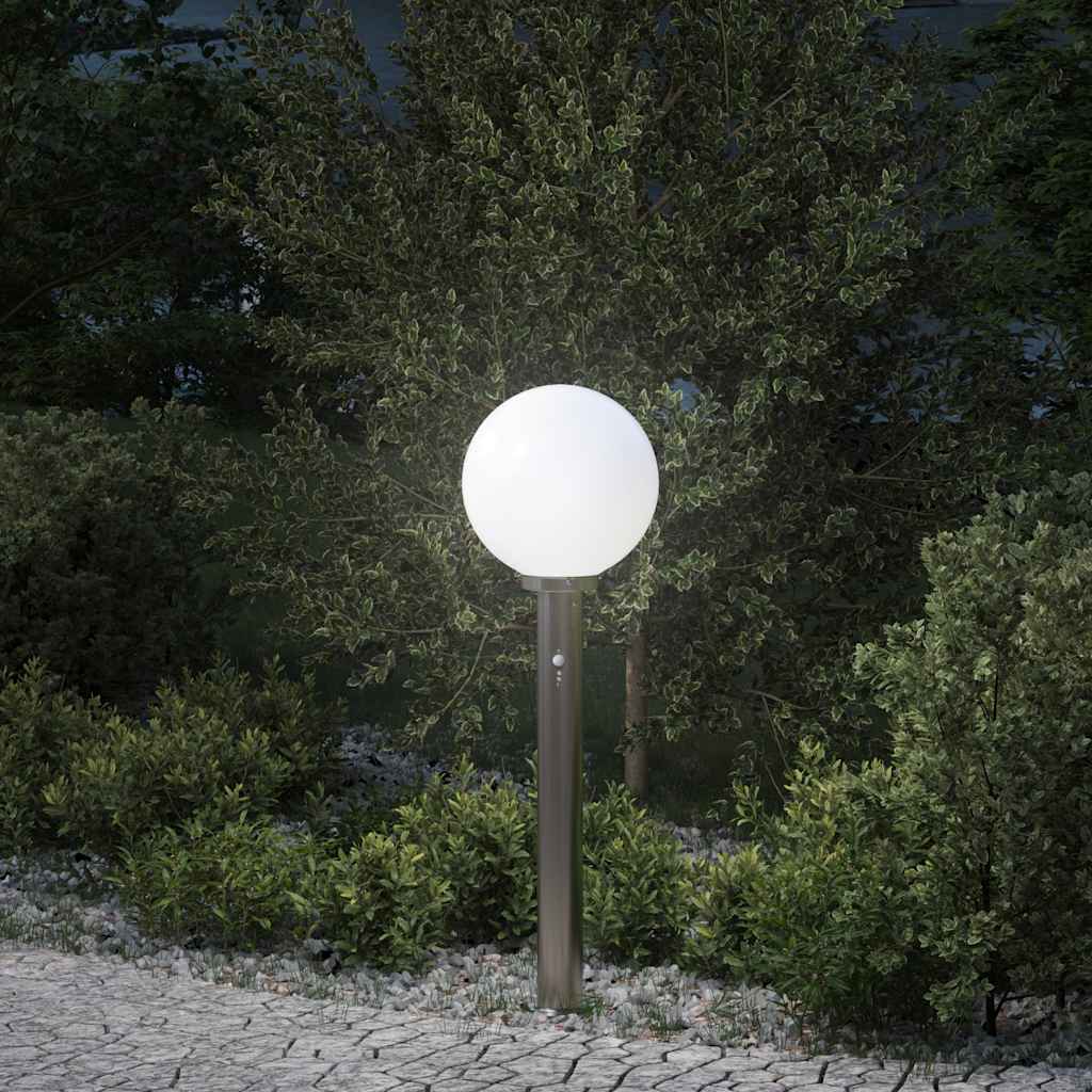 vidaXL Bollard Light with Sensor 80 cm Stainless Steel IP44