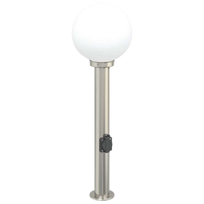 vidaXL Bollard Light with Outlet 80 cm Stainless Steel IP44