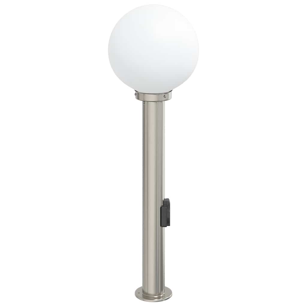 vidaXL Bollard Light with Outlet 80 cm Stainless Steel IP44