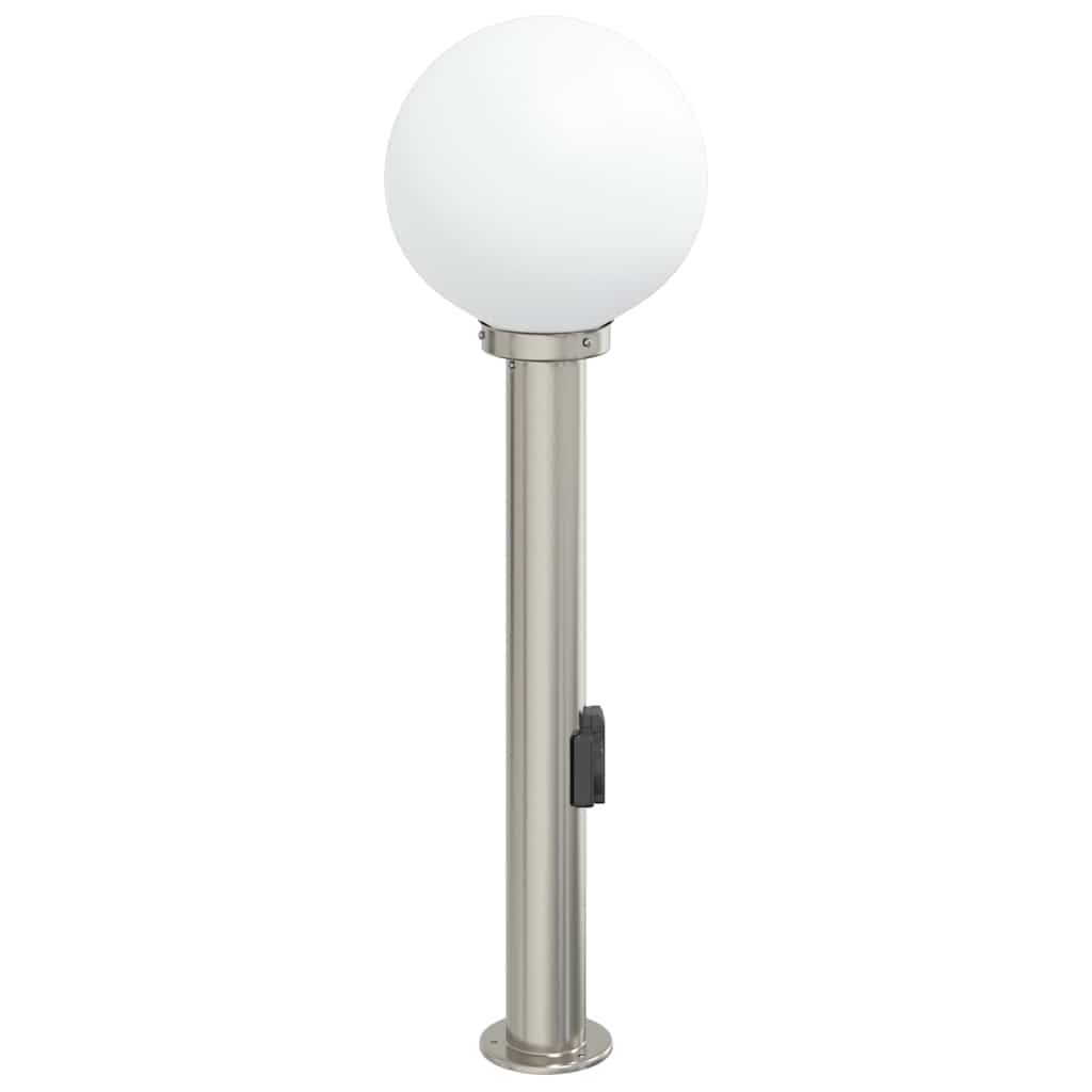 vidaXL Bollard Light with Outlet 80 cm Stainless Steel IP44