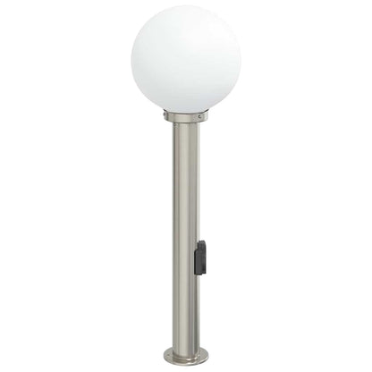 vidaXL Bollard Light with Outlet 80 cm Stainless Steel IP44