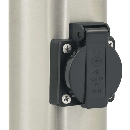 vidaXL Bollard Light with Outlet 80 cm Stainless Steel IP44