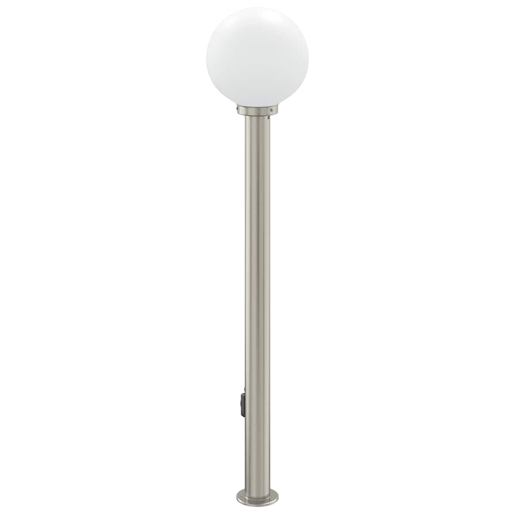 vidaXL Bollard Light with Outlet 120 cm Stainless Steel IP44