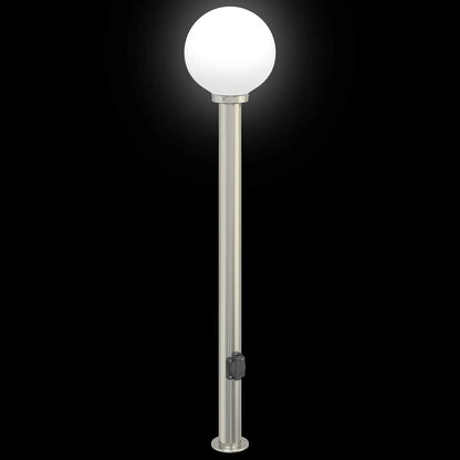 vidaXL Bollard Light with Outlet 120 cm Stainless Steel IP44