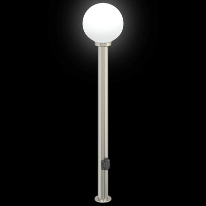 vidaXL Bollard Light with Outlet 120 cm Stainless Steel IP44