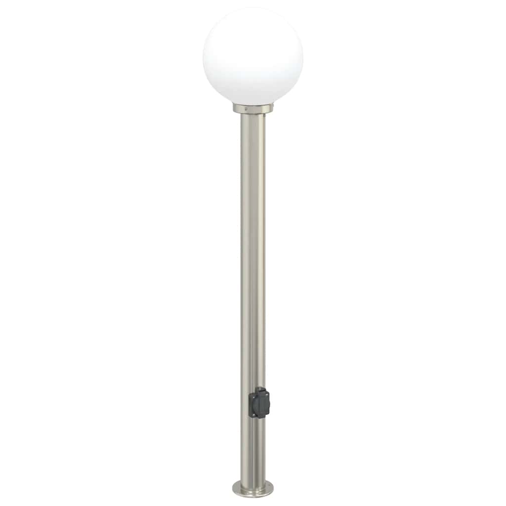 vidaXL Bollard Lights with Outlet 3 pcs 120 cm Stainless Steel IP44