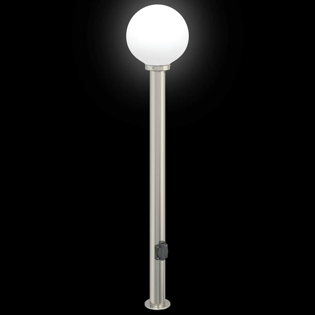 vidaXL Bollard Lights with Outlet 3 pcs 120 cm Stainless Steel IP44