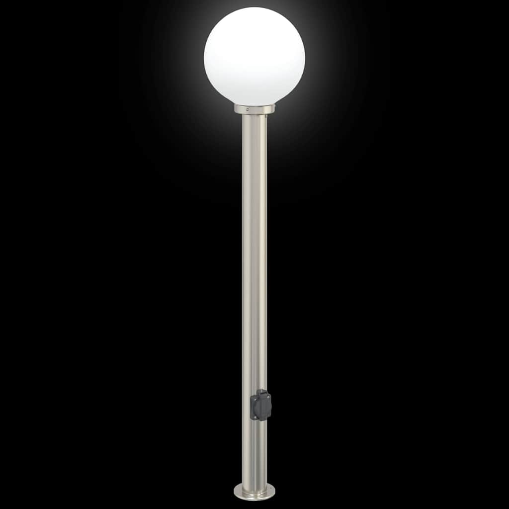vidaXL Bollard Lights with Outlet 3 pcs 120 cm Stainless Steel IP44