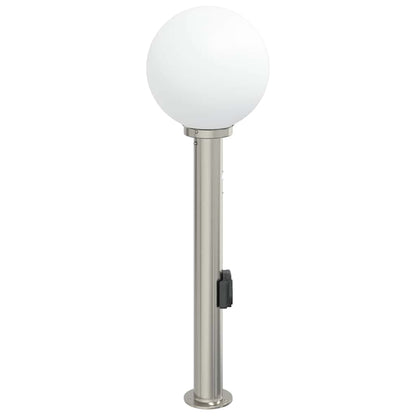 vidaXL Bollard Light with Sensor&Outlet 80 cm Stainless Steel IP44