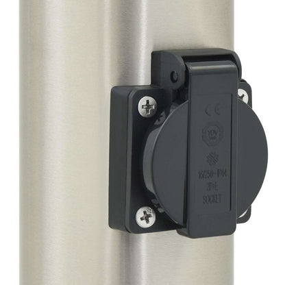 vidaXL Bollard Light with Sensor&Outlet 80 cm Stainless Steel IP44