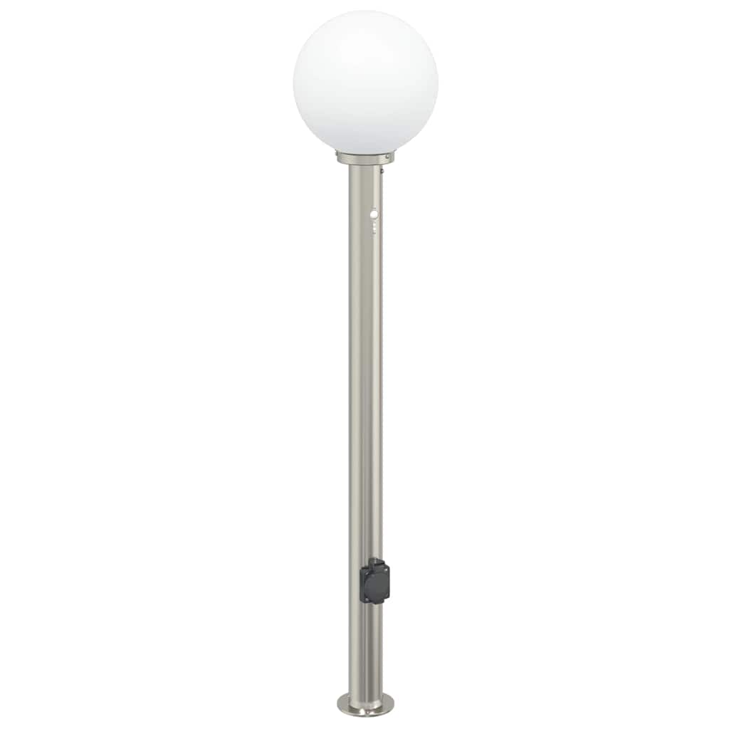 vidaXL Bollard Light with Sensor&Outlet 120 cm Stainless Steel IP44
