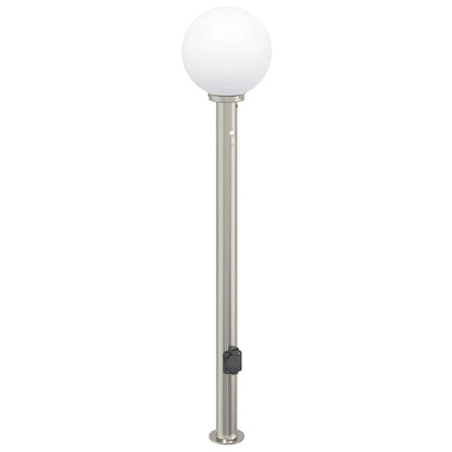 vidaXL Bollard Light with Sensor&Outlet 120 cm Stainless Steel IP44