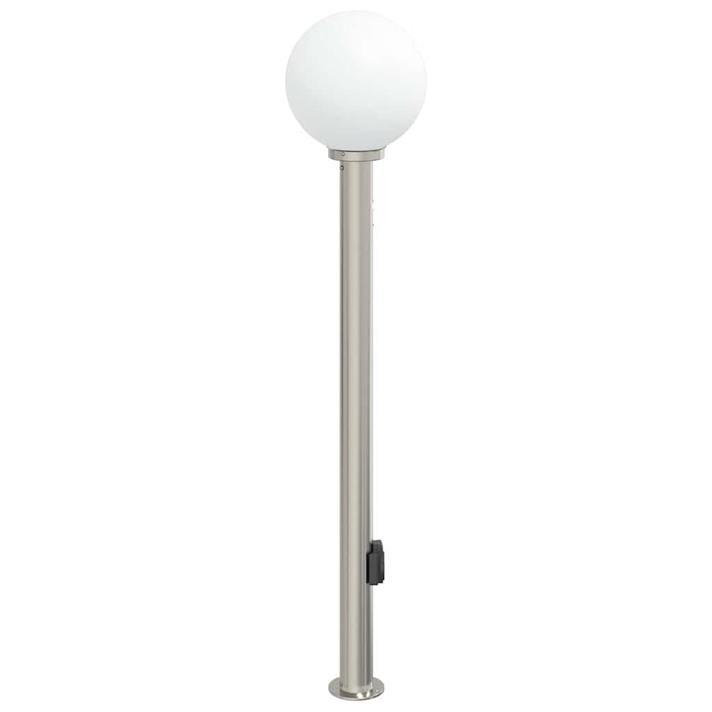 vidaXL Bollard Light with Sensor&Outlet 120 cm Stainless Steel IP44