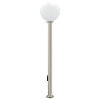 vidaXL Bollard Light with Sensor&Outlet 120 cm Stainless Steel IP44