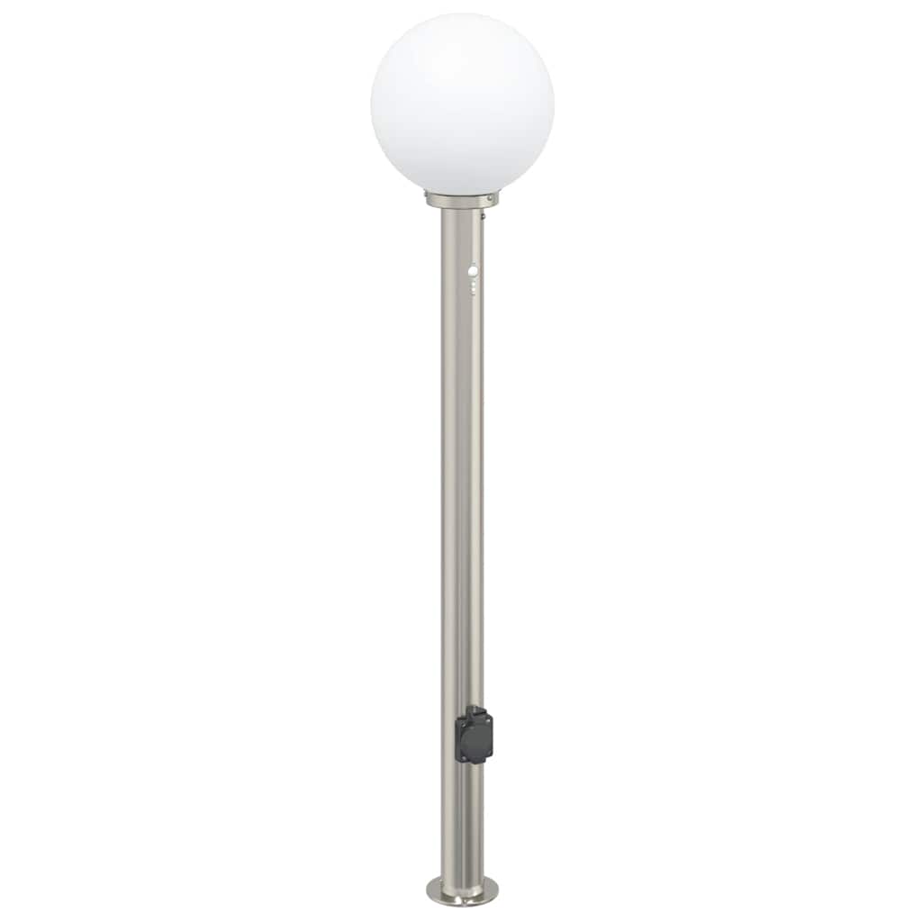 vidaXL Bollard Lights with Sensor&Outlet 3 pcs 120 cm Stainless Steel IP44