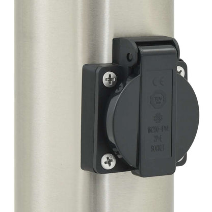 vidaXL Bollard Lights with Sensor&Outlet 3 pcs 120 cm Stainless Steel IP44