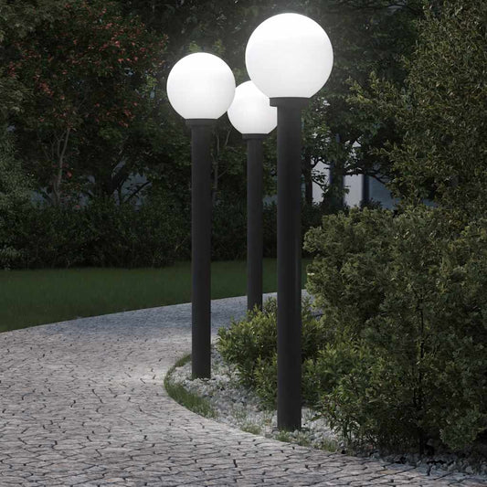 vidaXL Bollard Lights 3 pcs 120 cm Black IP44