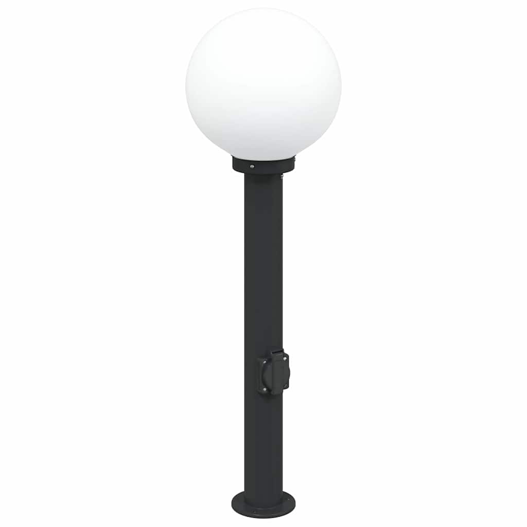 vidaXL Bollard Light with Outlet 80 cm Black IP44