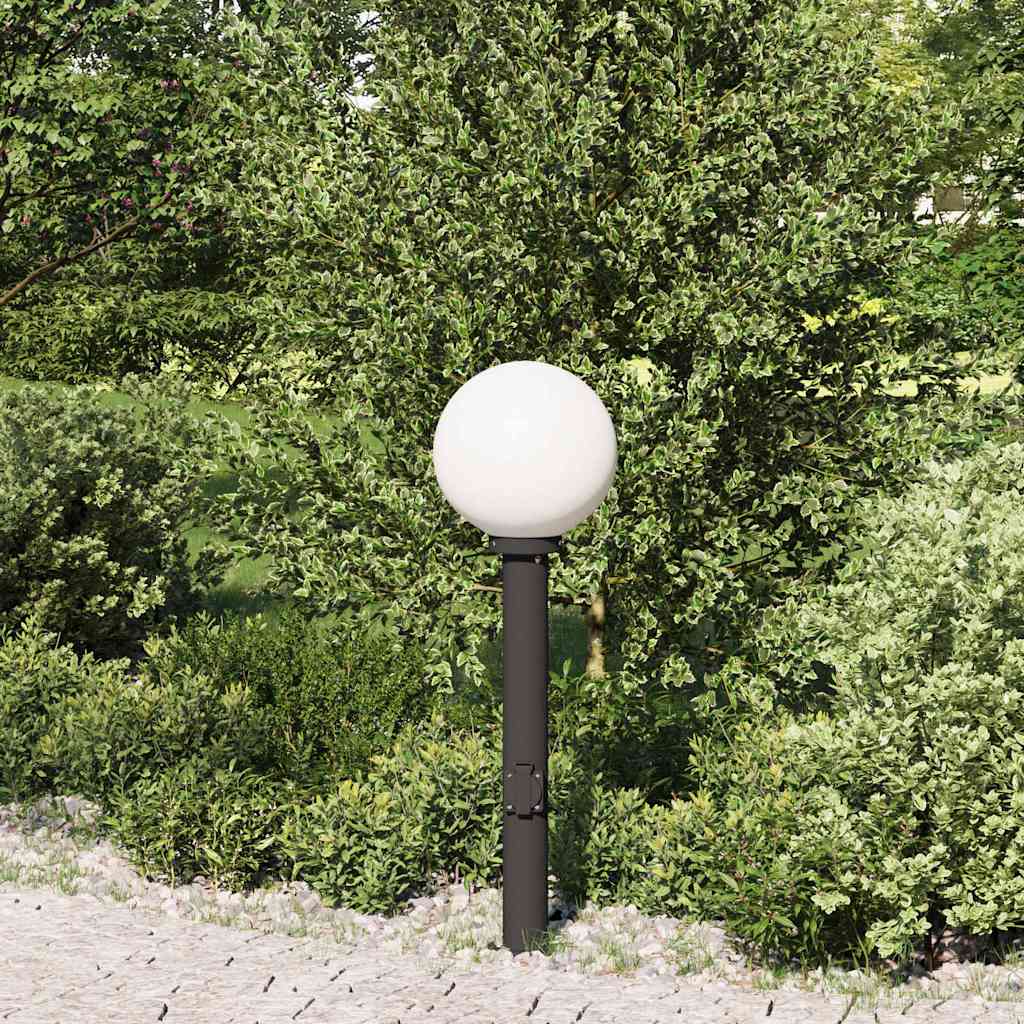 vidaXL Bollard Light with Outlet 80 cm Black IP44