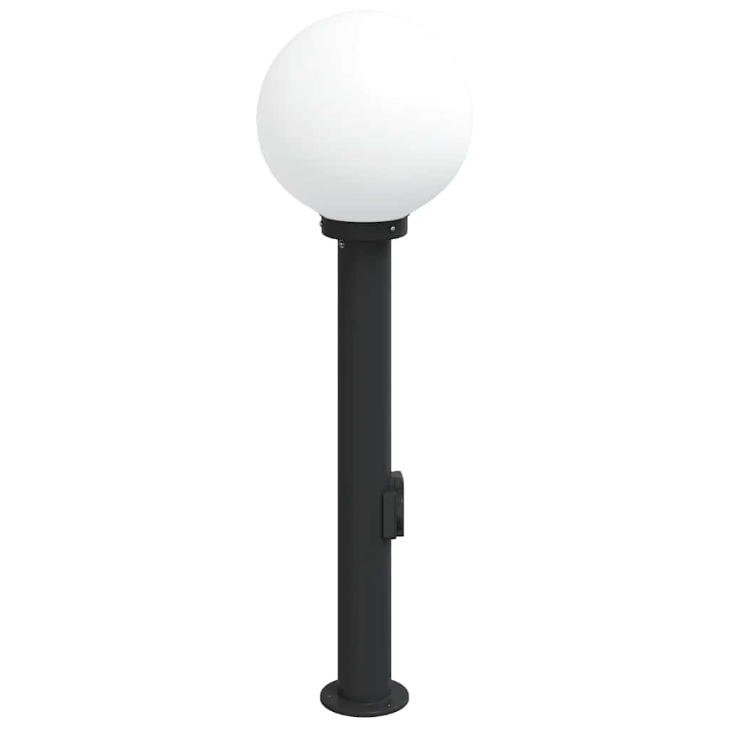 vidaXL Bollard Light with Outlet 80 cm Black IP44