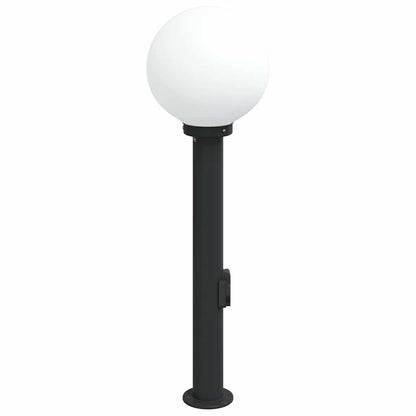 vidaXL Bollard Light with Outlet 80 cm Black IP44