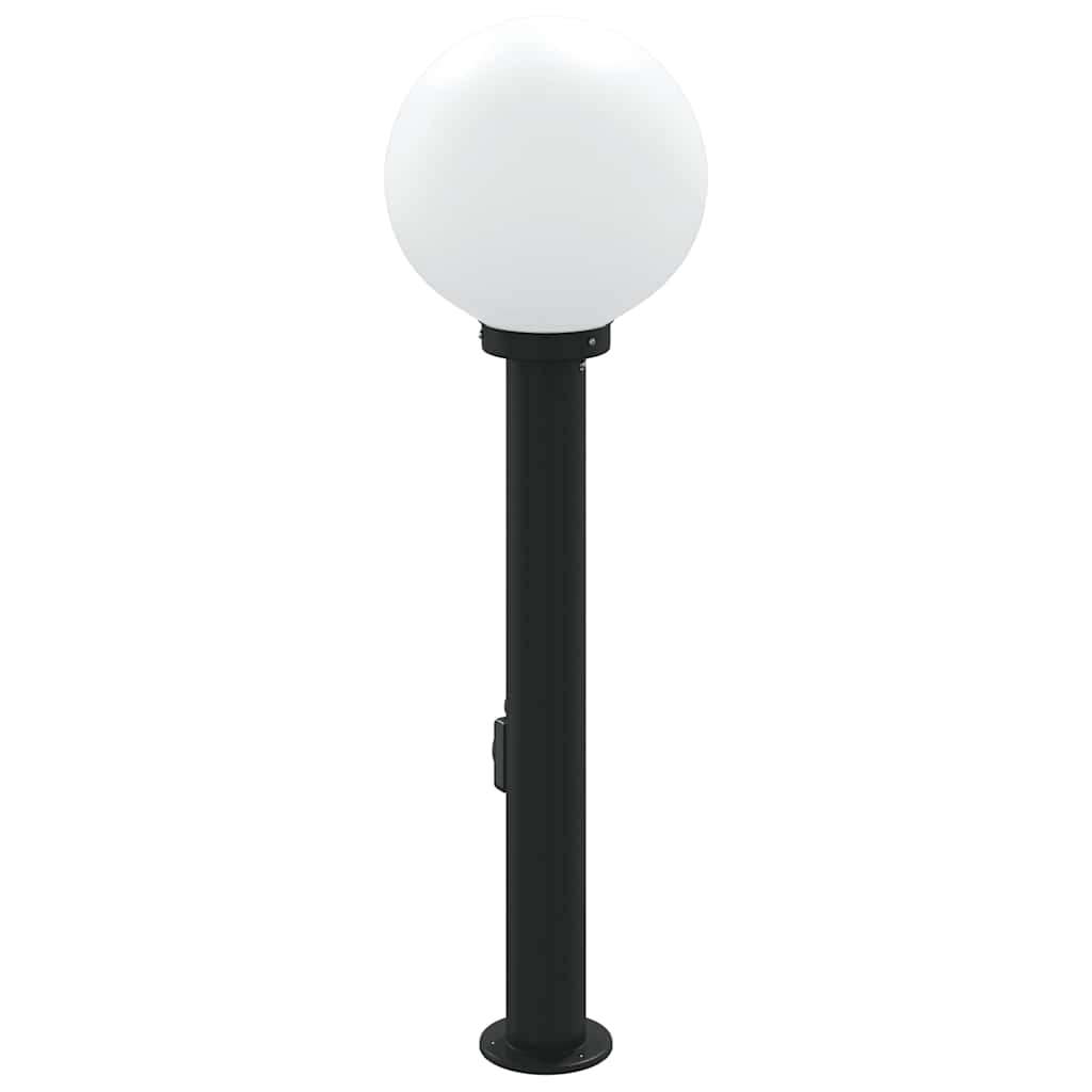 vidaXL Bollard Light with Outlet 80 cm Black IP44