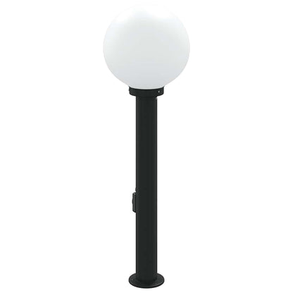 vidaXL Bollard Light with Outlet 80 cm Black IP44